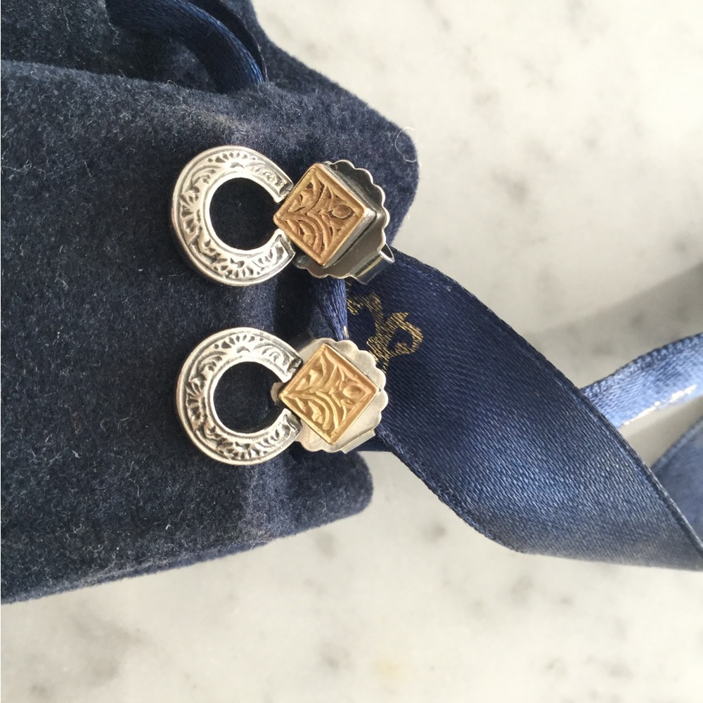 Konstantino Earrings, Sterling Silver and 18k Gold, studs